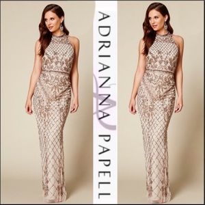 Adrianna Pappell long beaded dress